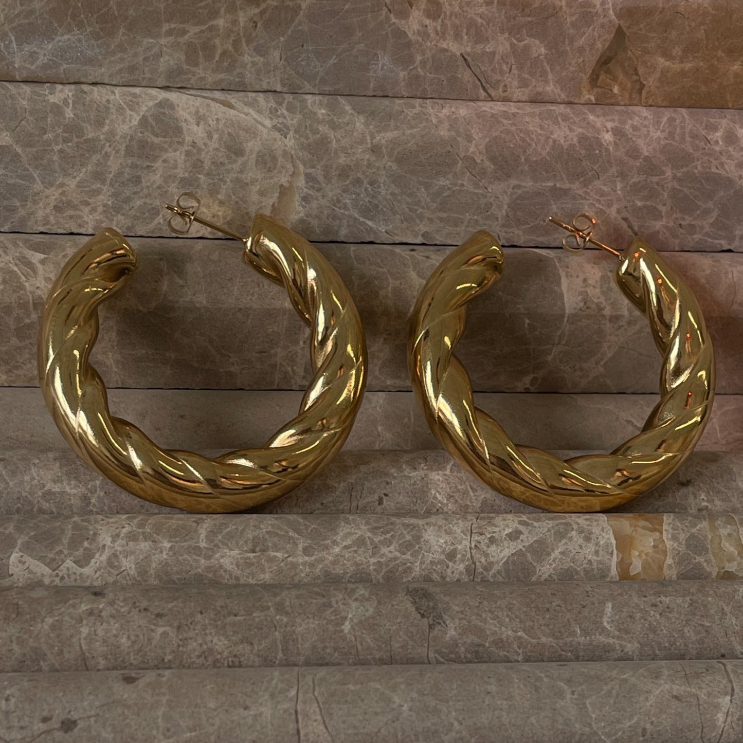 Bolder than your Ex - Chunky Twist Hoops