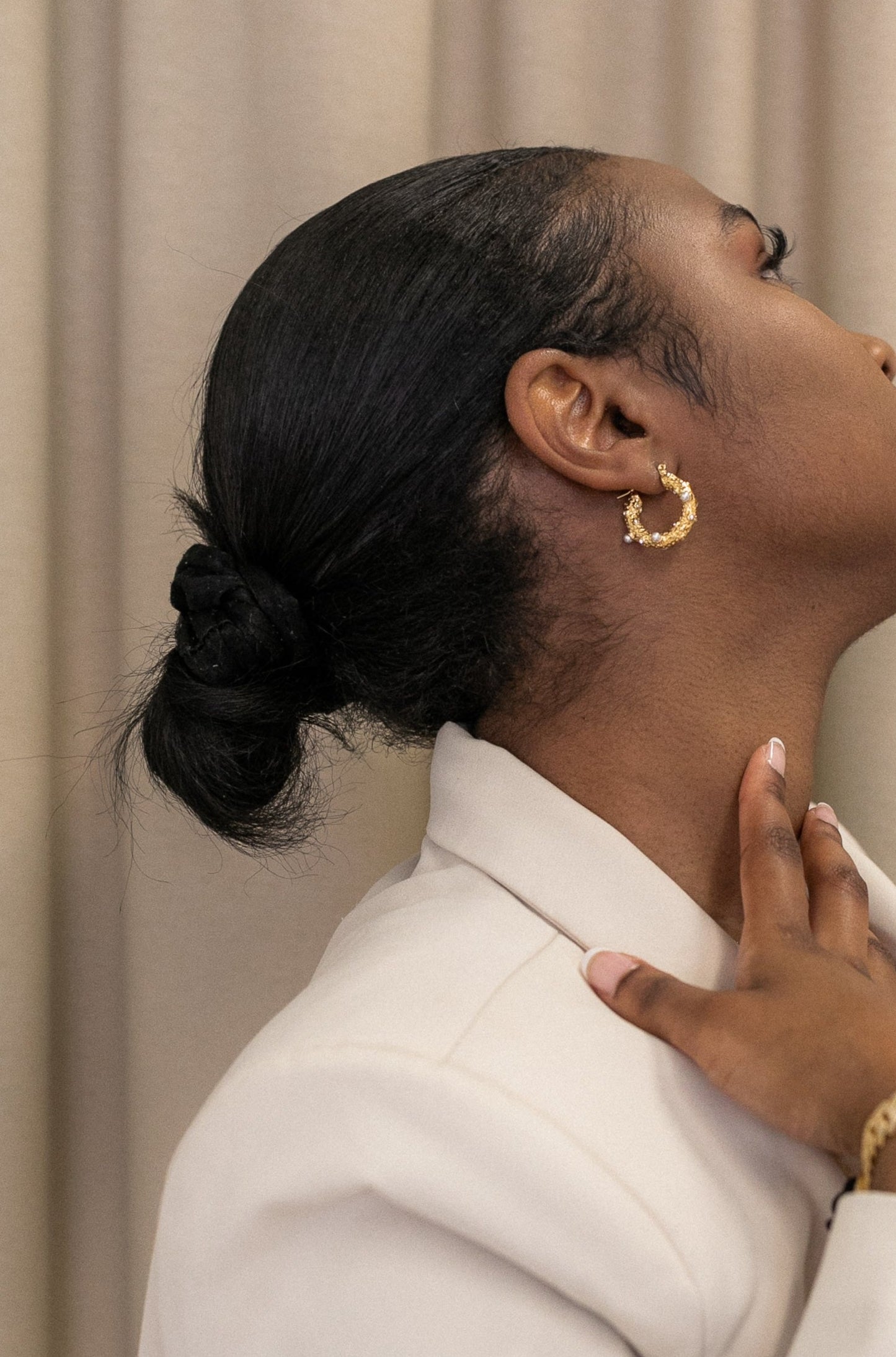 Pearlescent Vintage Hoops