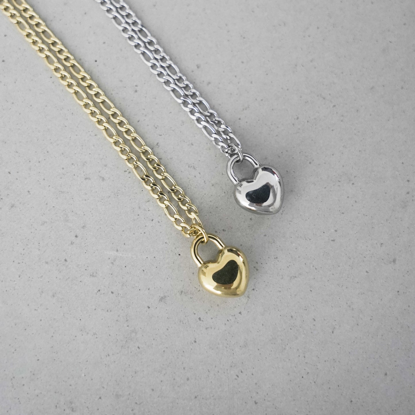 Madly in Love Solid Heart Pendant Necklace in Gold and Silver (engraving available)