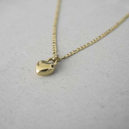 Madly in Love Solid Heart Pendant Necklace in Gold and Silver (engraving available)