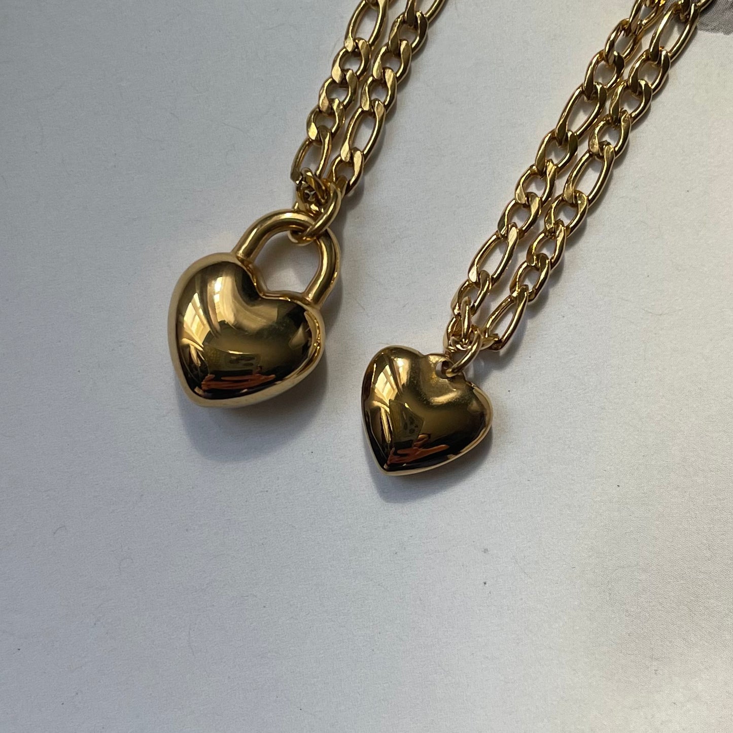 Madly in Love Solid Heart Pendant Necklace in Gold and Silver (engraving available)