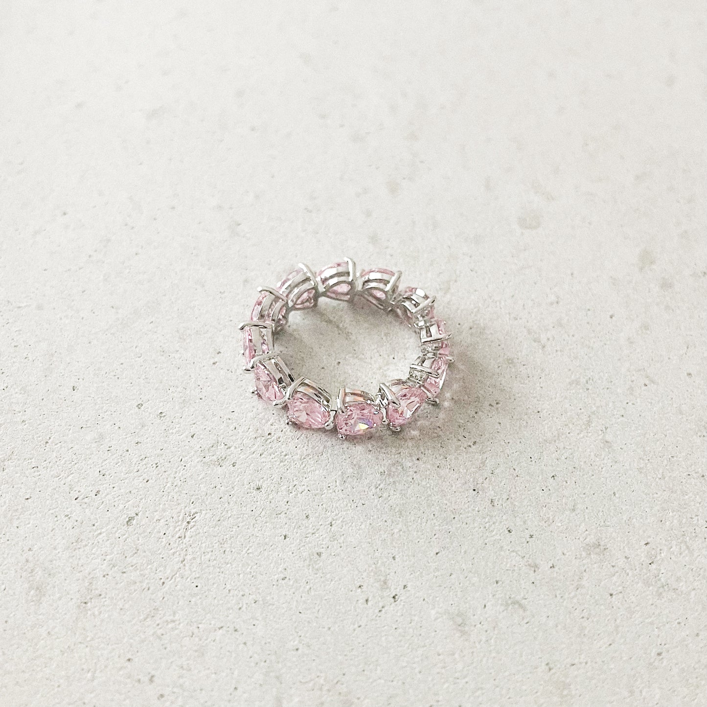 Sweet Vibes - Pink Eternity Hearts Ring