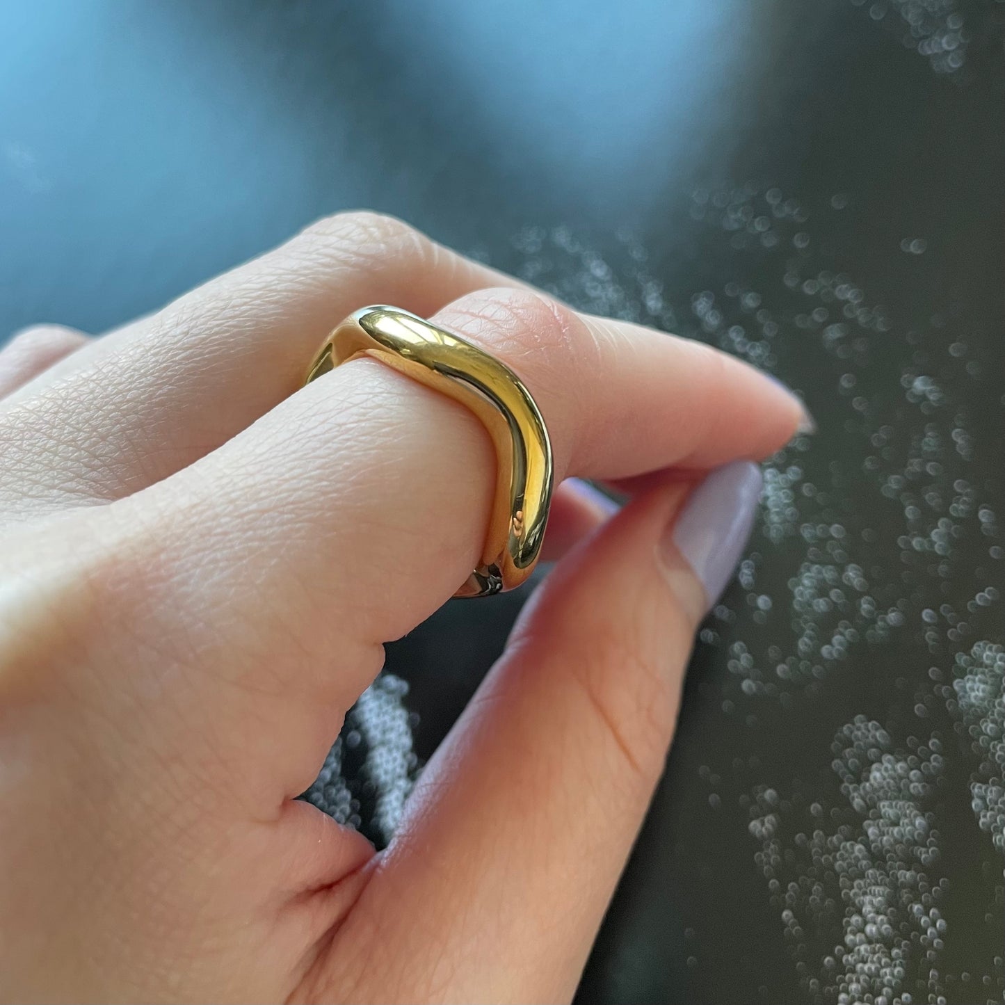 Radiant Sunshine Geometric ring