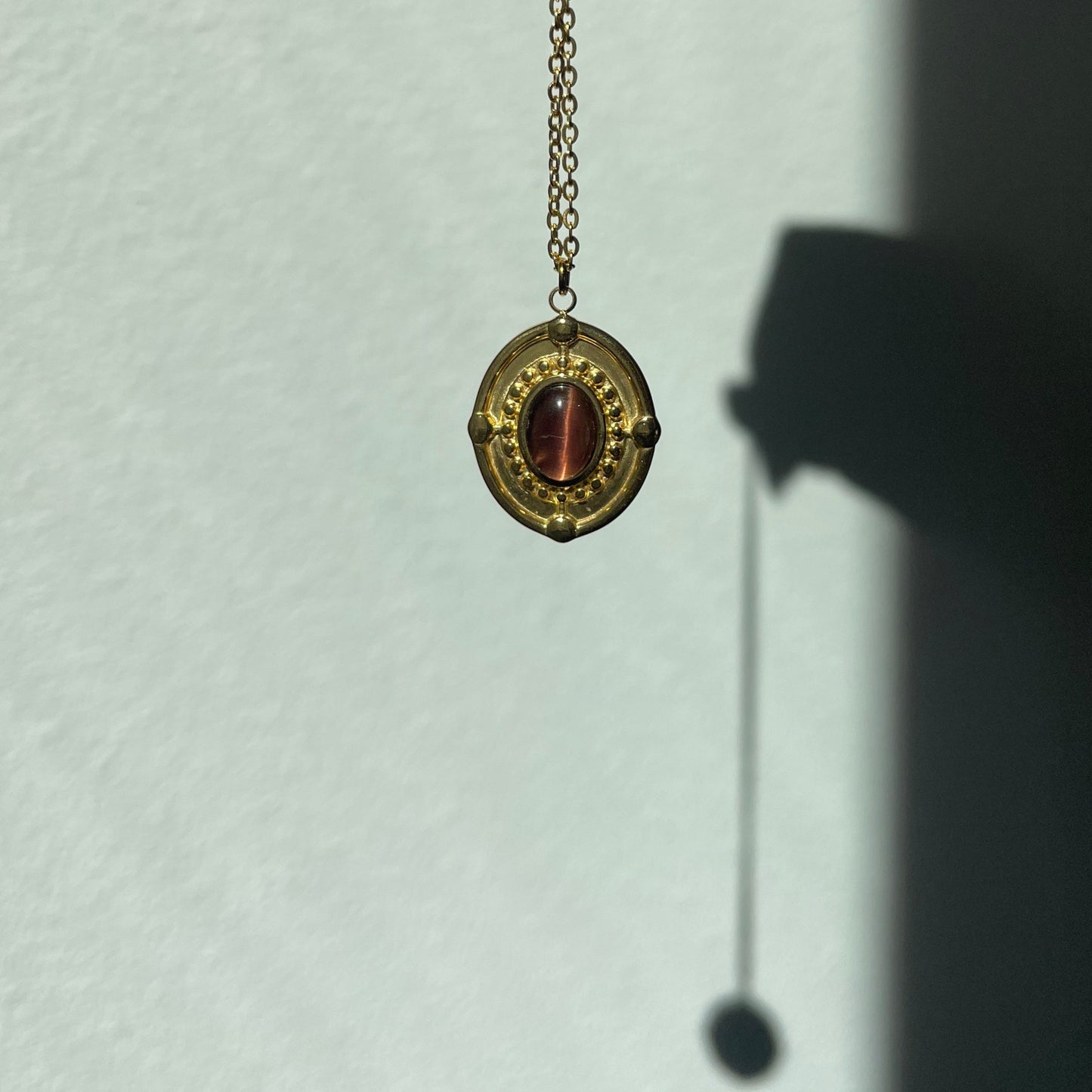 Reign Ruby Cateye pendant necklace