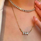 Bedazzled Oval Disco Tennis Necklace