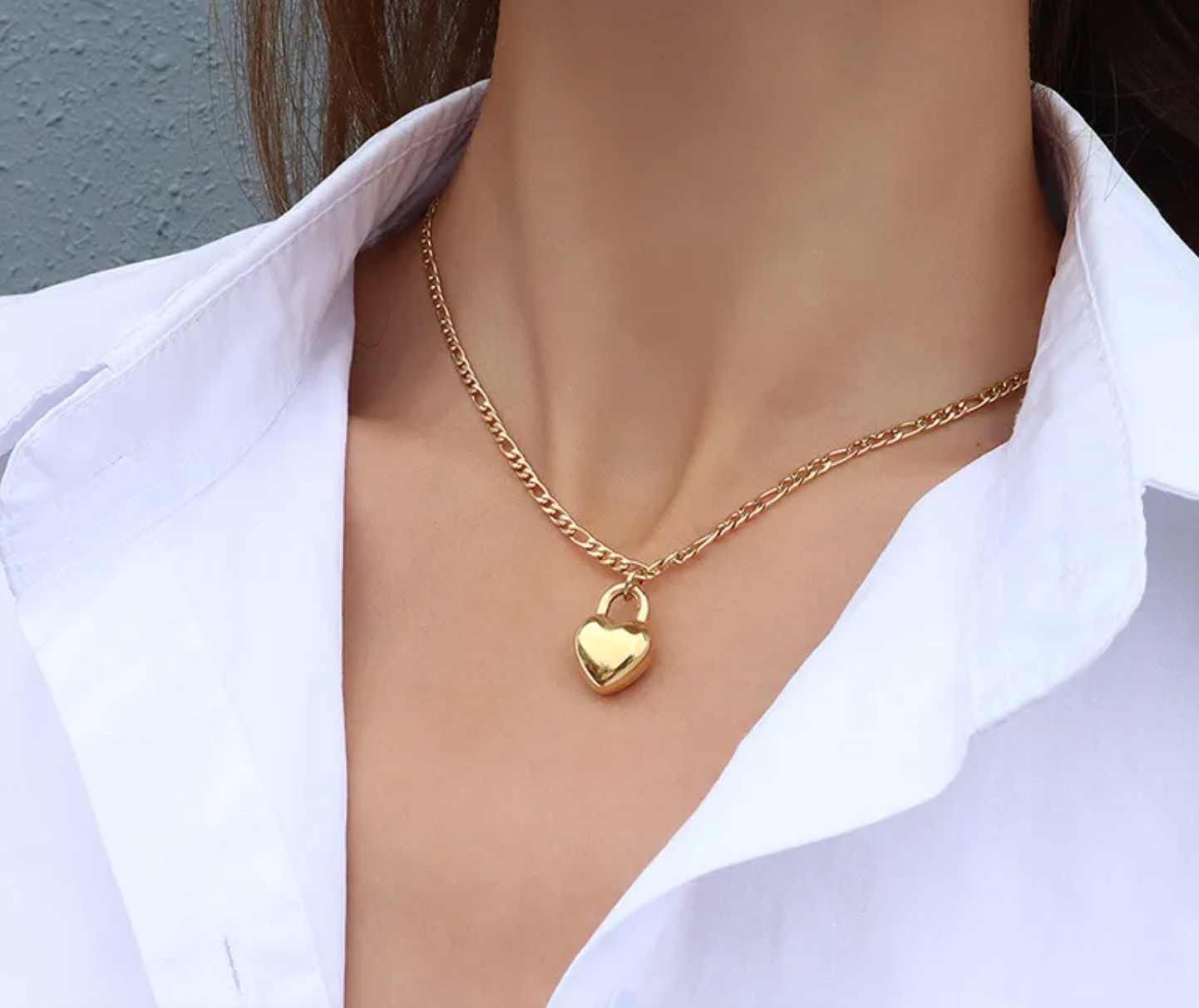 Madly in Love Solid Heart Pendant Necklace in Gold and Silver (engraving available)